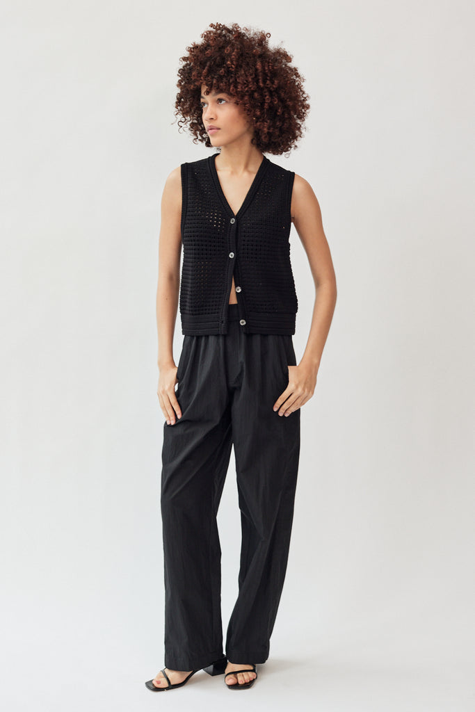Dunst Relaxed Banded Pant in Black at Parc Shop