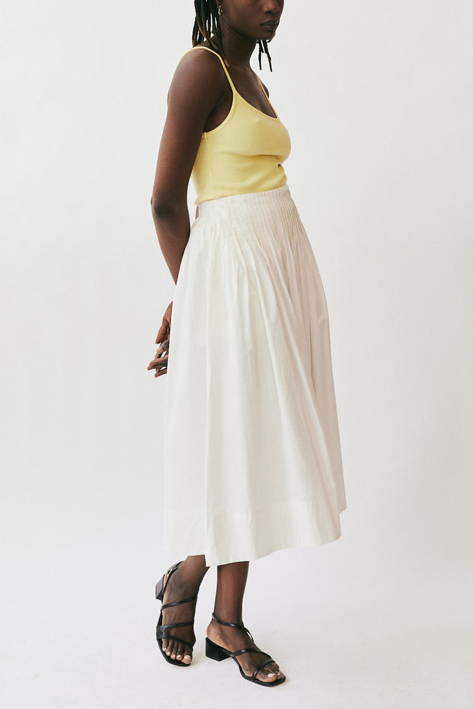 Find Me Now Uni Pleated Mini Skirt in White at Parc Shop
