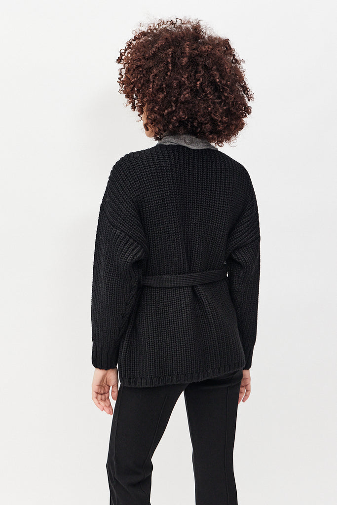 First Rite - Sweater Coat - Black - Parc Shop