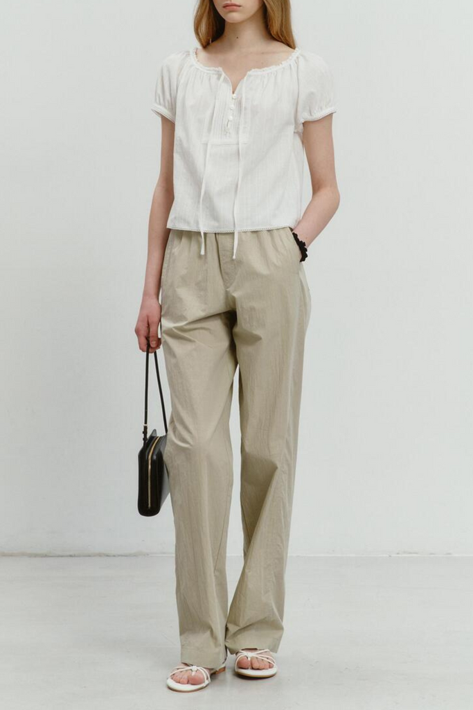Dunst Relaxed Banded Pant in Khaki at Parc Shop