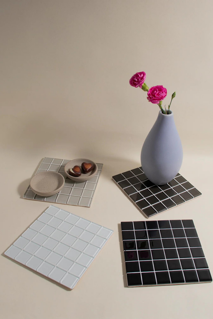Subtle Art Studios - Glass Tile Tray - Black - Parc Shop