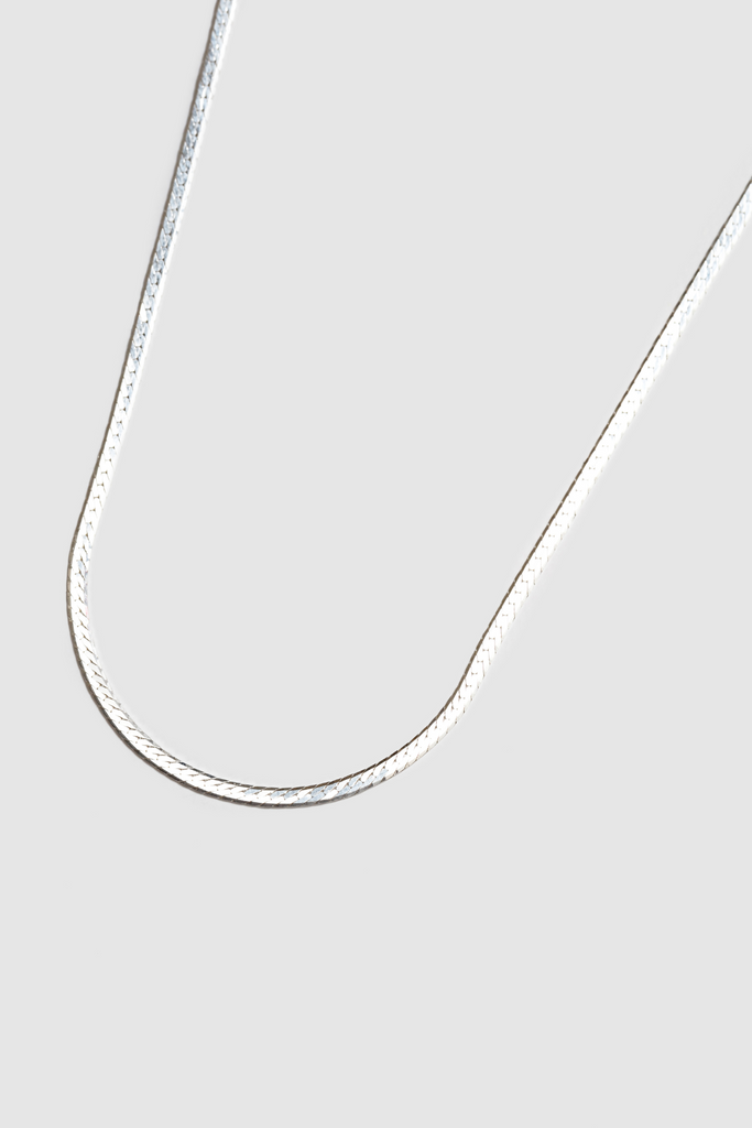 Wolf Circus Thin Herringbone Necklace in Sterling Silver at Parc Shop