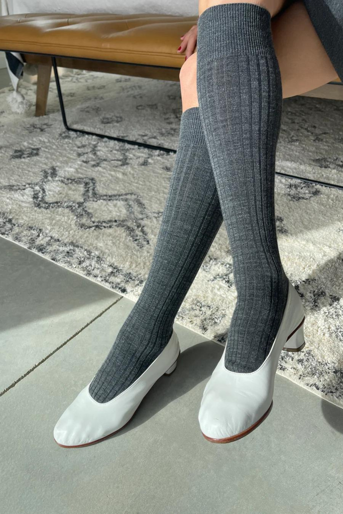 Le Bon Shoppe - Schoolgirl Socks - Charcoal Melange - Parc Shop