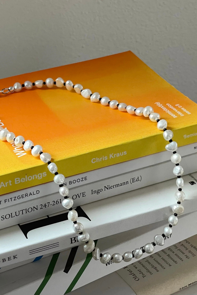 Sea + Pattern Frosted Pearl Necklace at Parc Shop