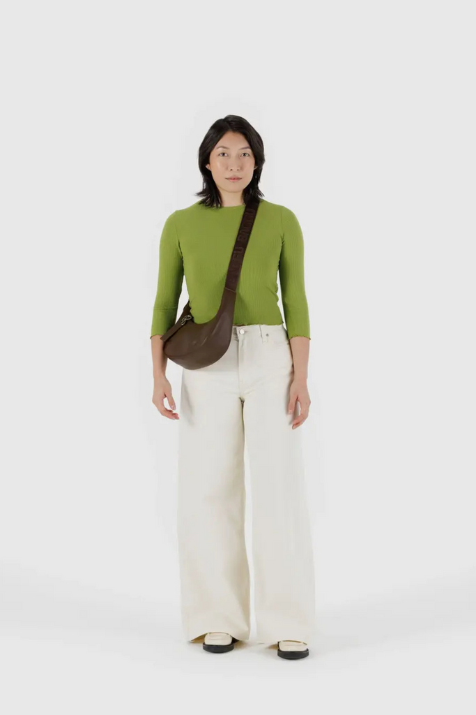 Baggu Small Recycled Leather Crescent Bag in Brown at Parc Shop | Minneapolis, MN