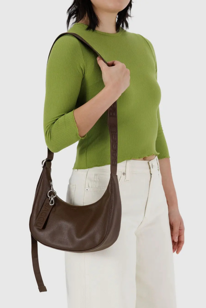 Baggu Small Recycled Leather Crescent Bag in Brown at Parc Shop | Minneapolis, MN