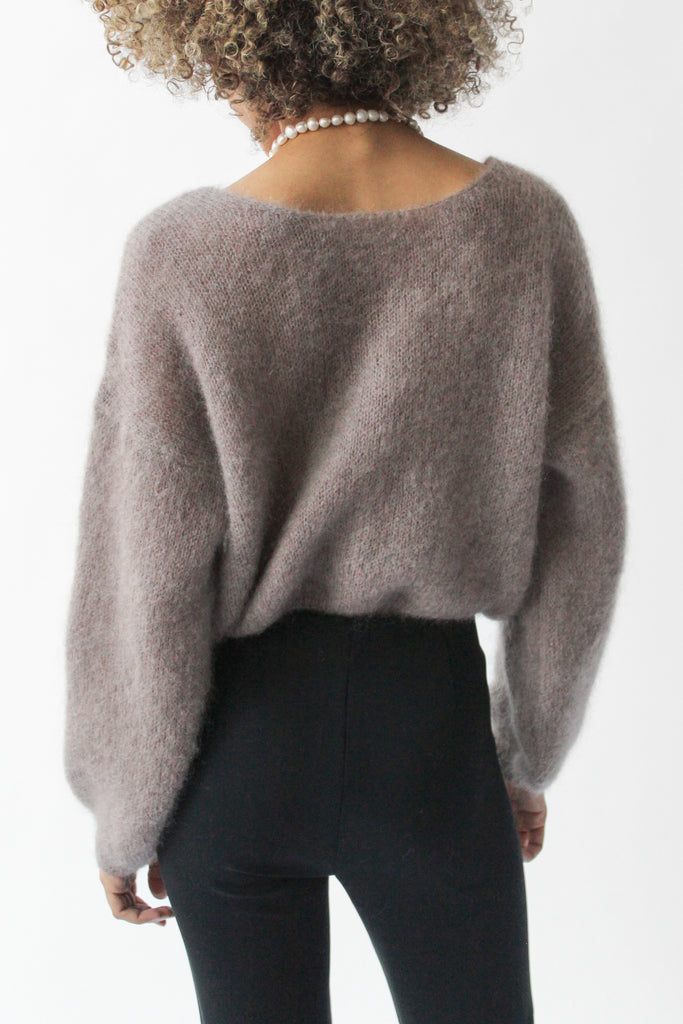 American Dreams Cornelia Cropped Cardigan in Light Taupe at Parc Shop | Minneapolis, MN