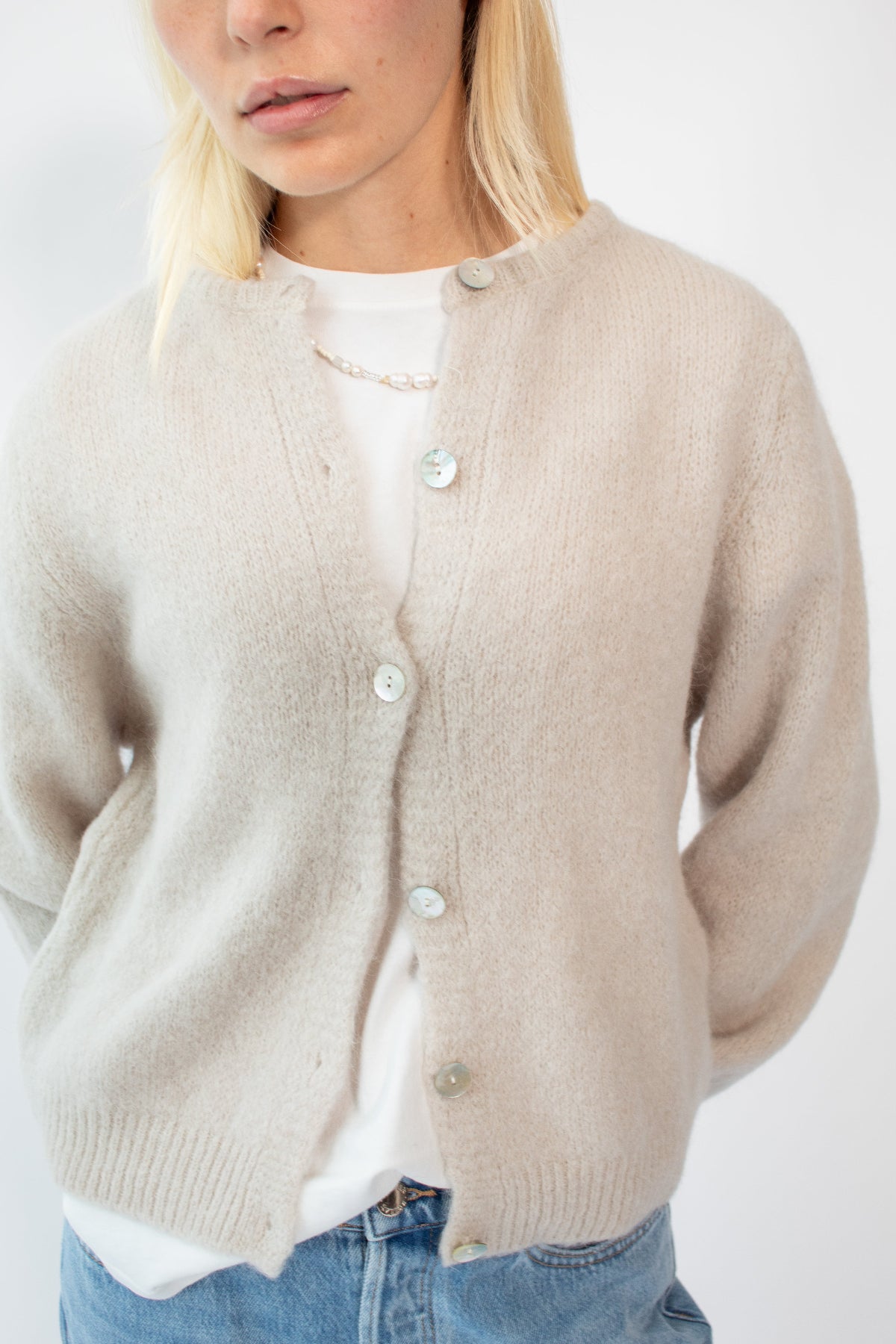 alpaca 【新品未使用】　moose's cardigan jencardigan_ecru_1_grande.jpg? ベージュ トップス