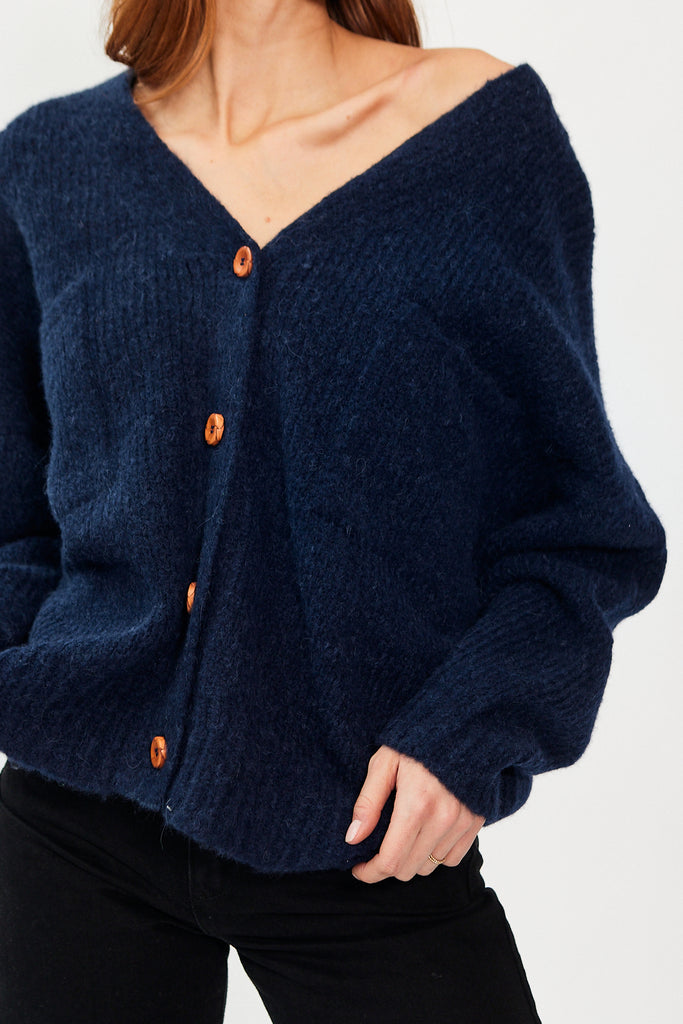 Atelier Delphine  Amelia Cardigan in Midnight at Parc Shop