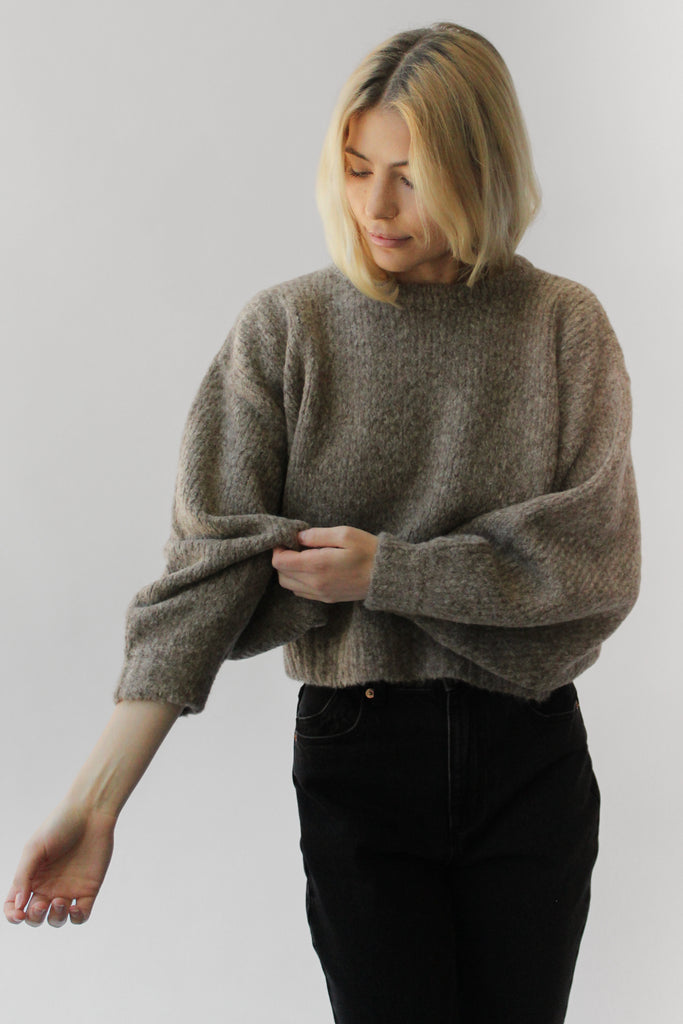 Atelier Delphine Balloon Sleeve Sweater in Deer at Parc Shop | Minneapolis, MN