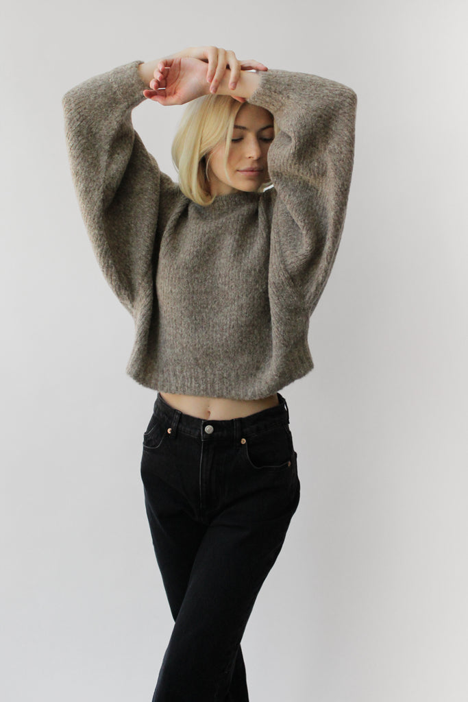 Atelier Delphine Balloon Sleeve Sweater in Deer at Parc Shop | Minneapolis, MN