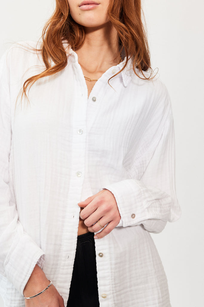 Donni Bubble Shirt in Powder at Parc Shop