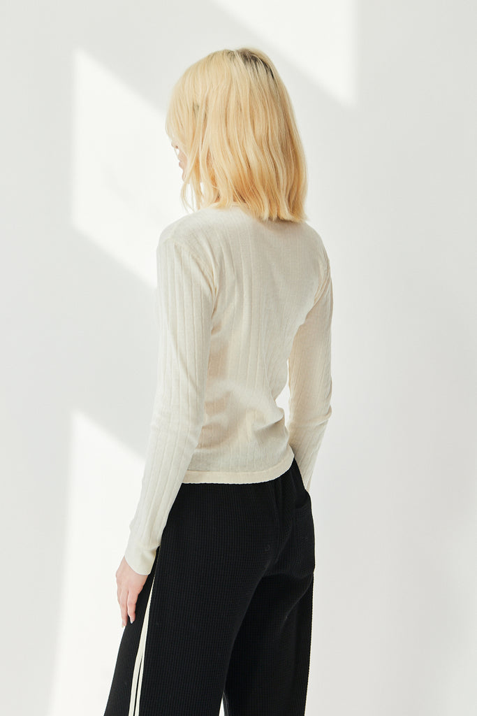 Donni Pointelle Long Sleeve in Creme at Parc Shop | Minneapolis, MN