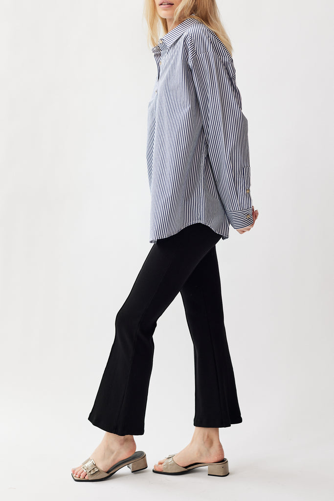 Donni Rib Kick Flare in Black at Parc Shop