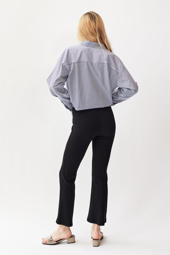 Donni Rib Kick Flare in Black at Parc Shop