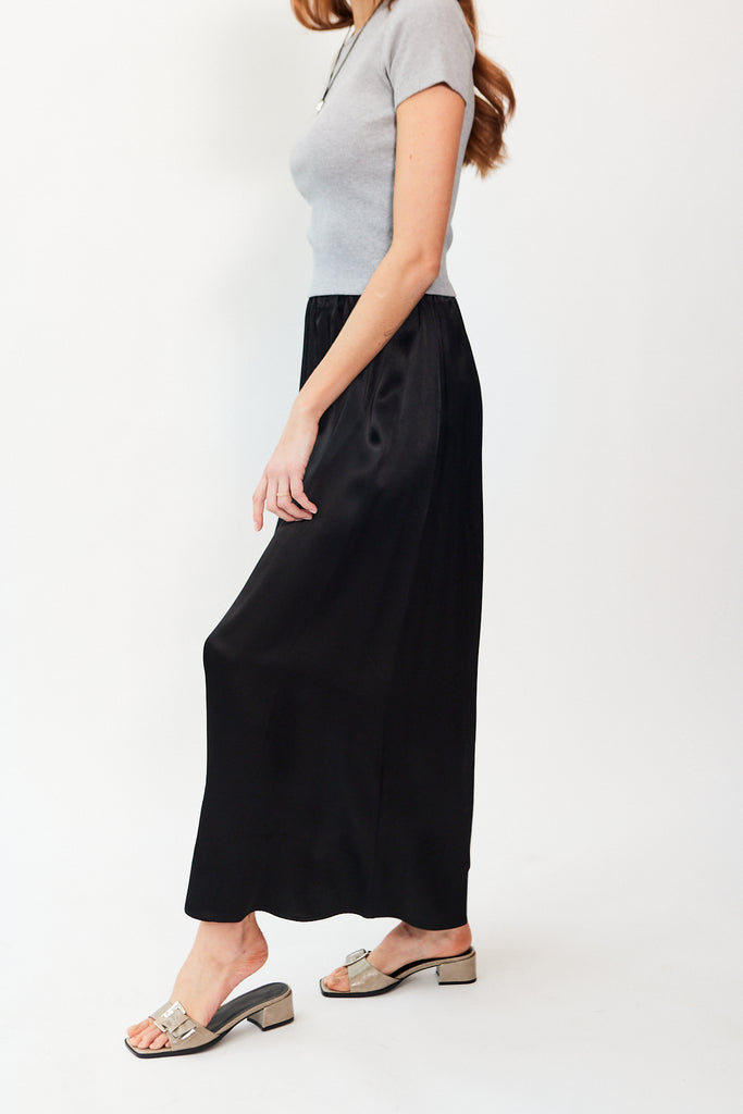 Donni Satiny Simple Skirt in Jet at Parc Shop