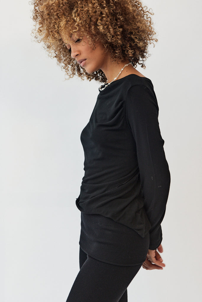 Geel Drew Top in Black at Parc Shop | Minneapolis, MN
