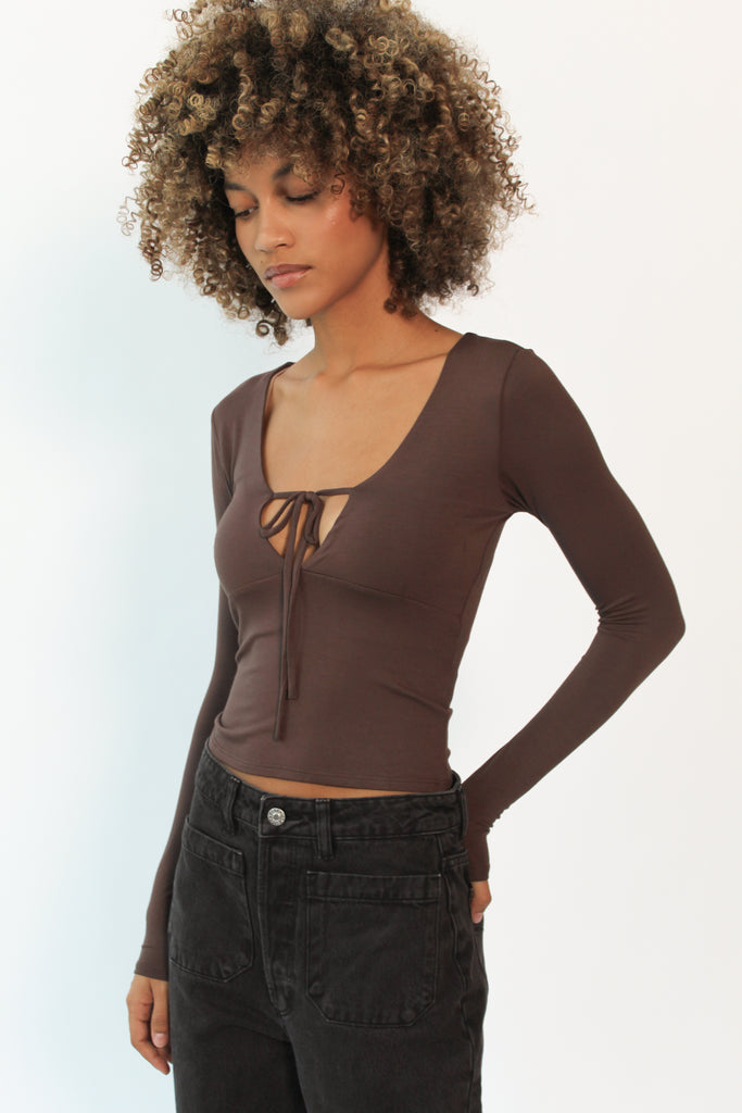 Geel Jackson Top in Hickory Brown at Parc Shop | Minneapolis, MN