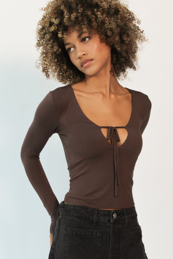 Geel Jackson Top in Hickory Brown at Parc Shop | Minneapolis, MN