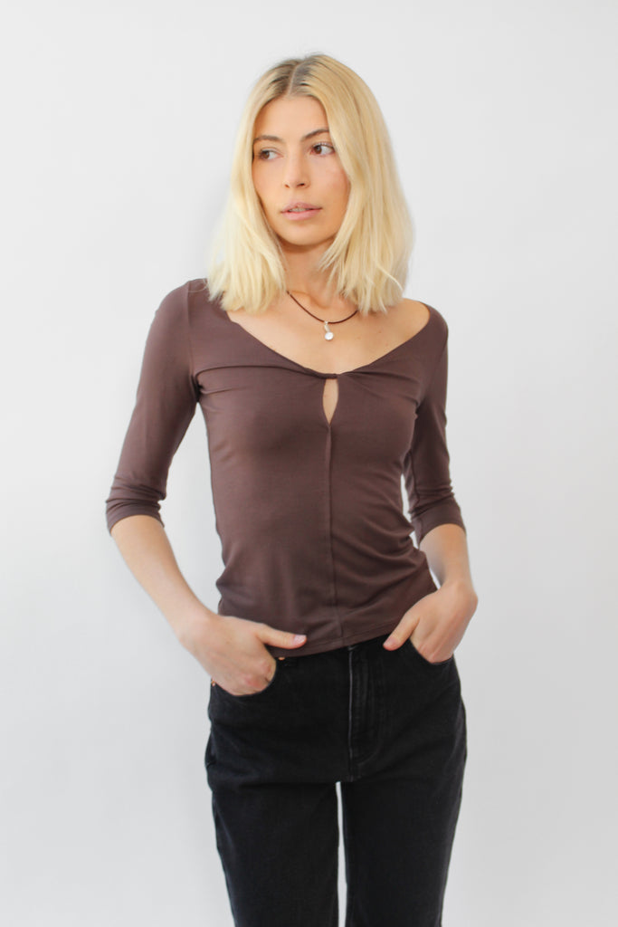 Geel Key Hole Mason Top in Hickory Brown at Parc Shop | Minneapolis, mN