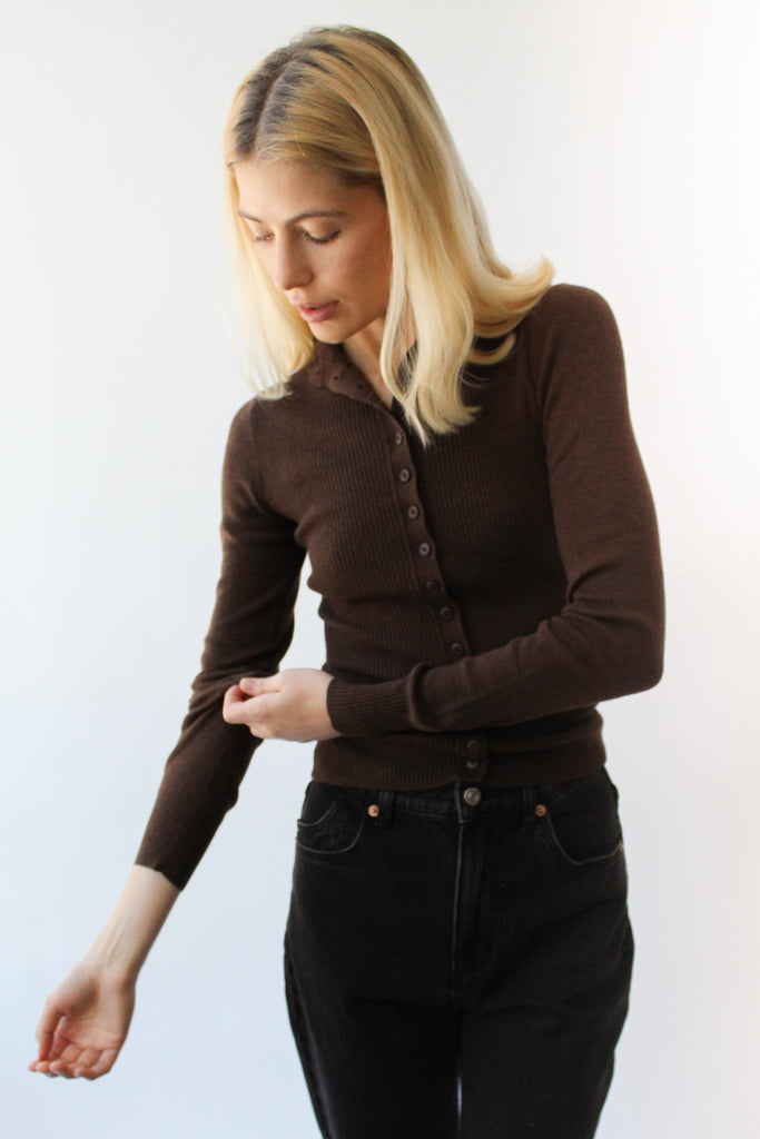 Geel Mylah Cardigan in Brown at Parc Shop | Minneapolis, MN