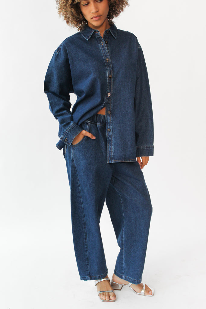 Le Bon Shoppe Arc Pant in Blue Denim at Parc Shop | Minneapolis, MN
