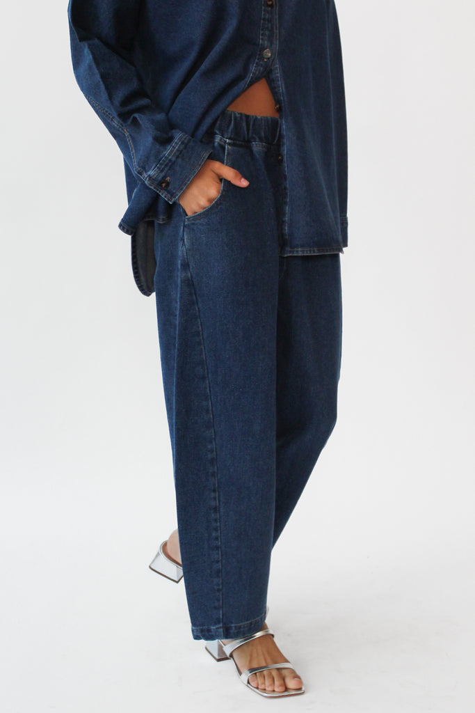 Le Bon Shoppe Arc Pant in Blue Denim at Parc Shop | Minneapolis, MN