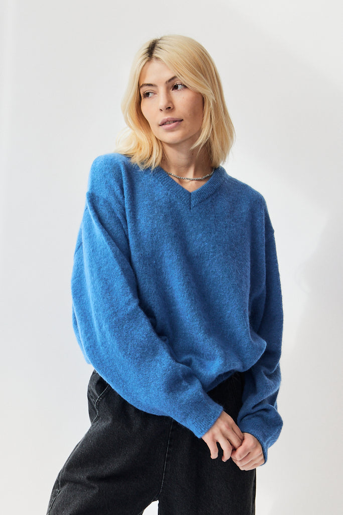 Le Bon Shoppe James Mohair Sweater in Blue at Parc Shop | Minneapolis, MN