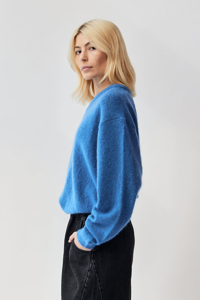 Le Bon Shoppe James Mohair Sweater in Blue at Parc Shop | Minneapolis, MN