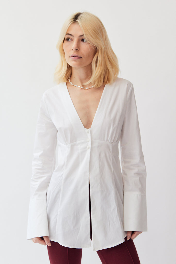 Oh Seven Days Demi Blouse in White at Parc Shop | Minneapolis, MN