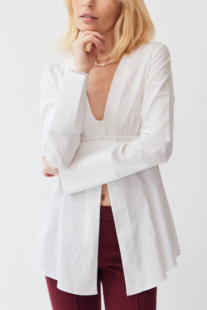 Oh Seven Days Demi Blouse in White at Parc Shop | Minneapolis, MN