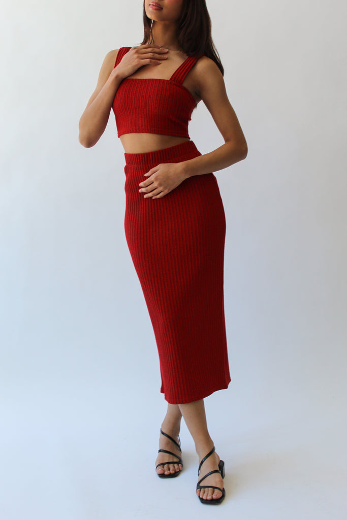 Rita Row Flair Skirt in Red at Parc Shop | Minneapolis, MN