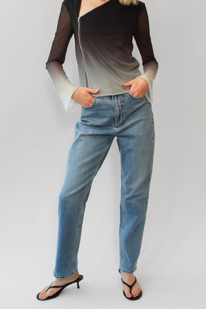 Rolla's Loulou Straight Jean in Lennon Blue at Parc Shop | Minneapolis, MN