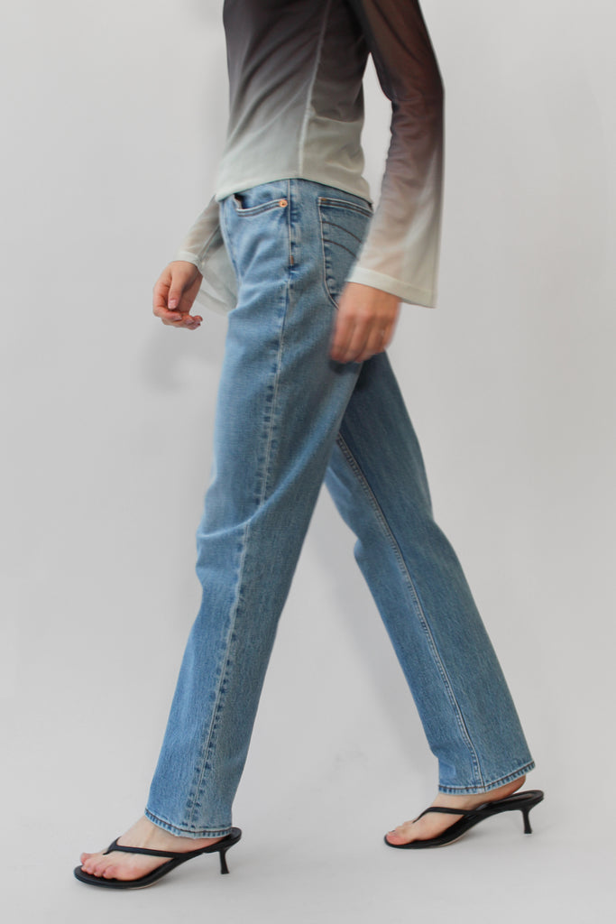 Rolla's Loulou Straight Jean in Lennon Blue at Parc Shop | Minneapolis, MN