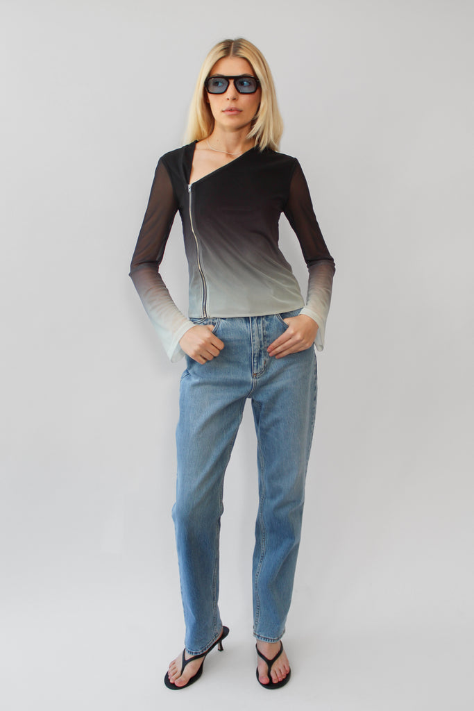 Rolla's Loulou Straight Jean in Lennon Blue at Parc Shop | Minneapolis, MN