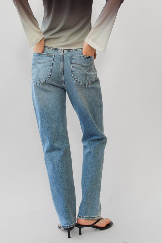 Rolla's Loulou Straight Jean in Lennon Blue at Parc Shop | Minneapolis, MN