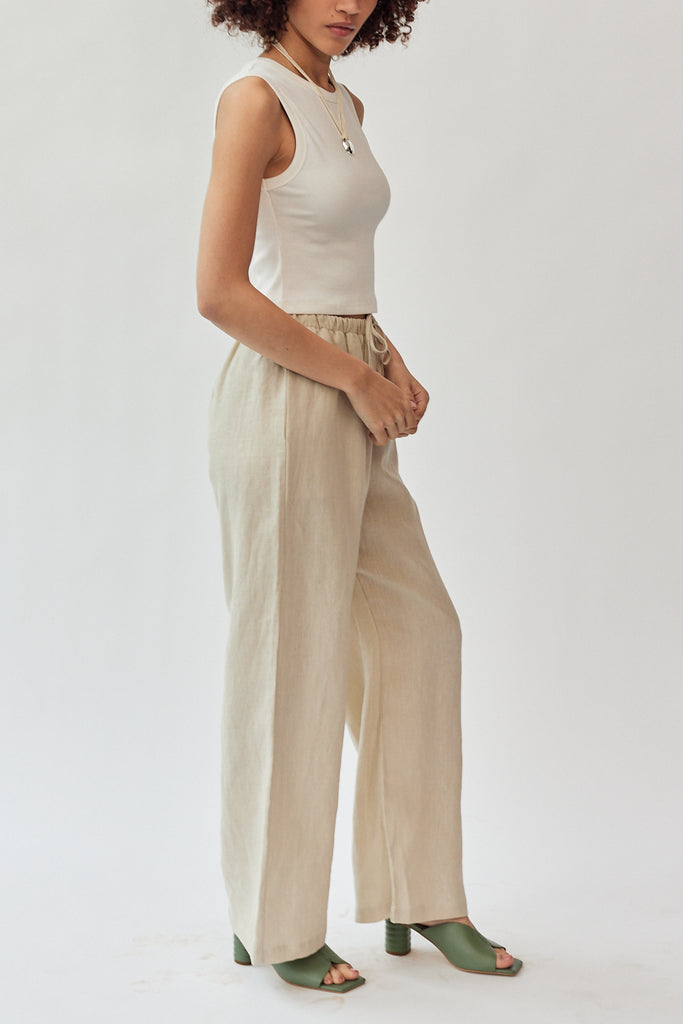 Whimsy + Row Kira Pant in Oatmeal at Parc Shop
