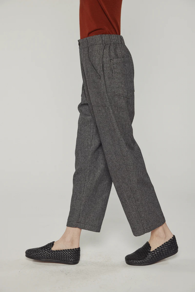 Amente Wool Blend Herringbone Pant in Black/ Grey at Parc Shop | Minneapolis, MN