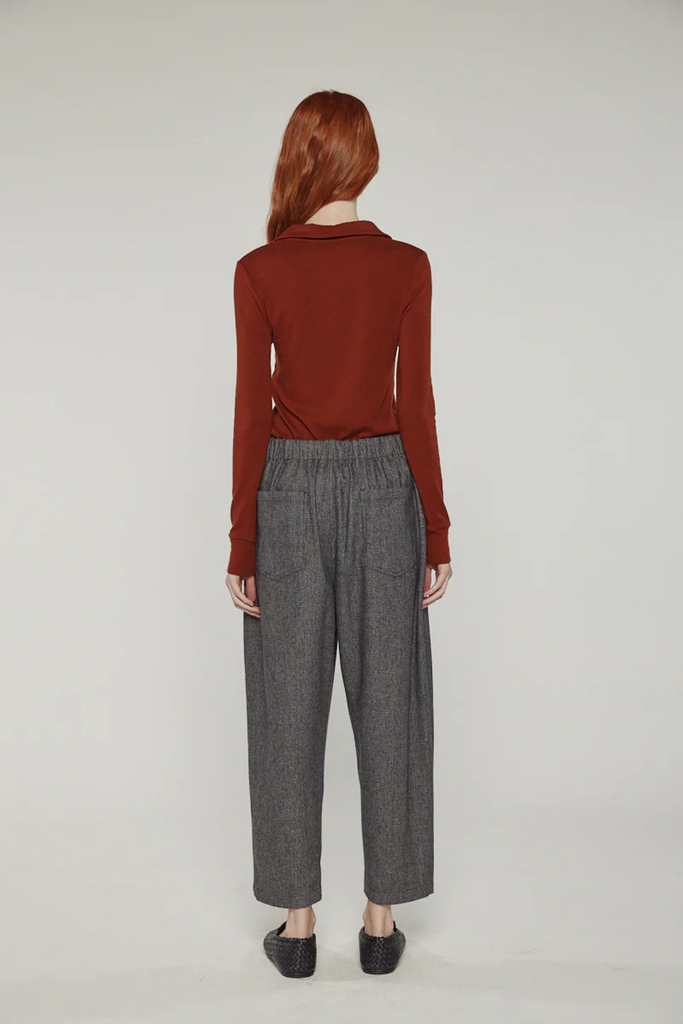 Amente Wool Blend Herringbone Pant in Black/ Grey at Parc Shop | Minneapolis, MN