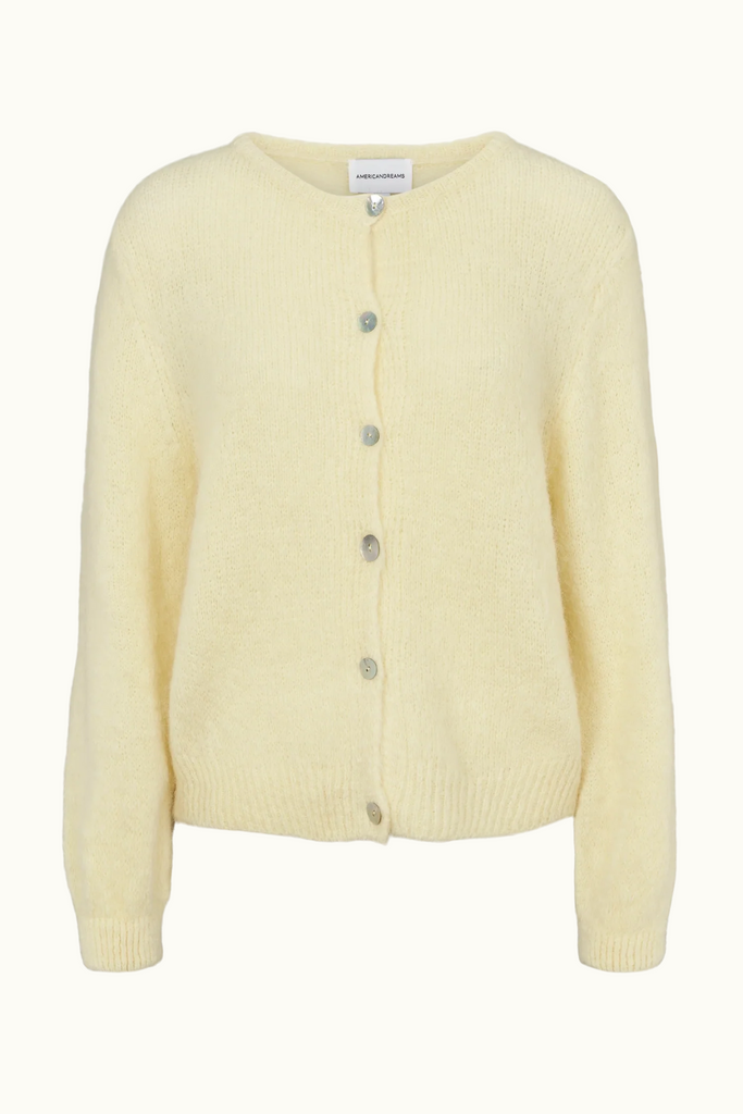 American Dreams Susan Alpaca Cardigan in Light Yellow at Parc Shop | Minneapolis, MN