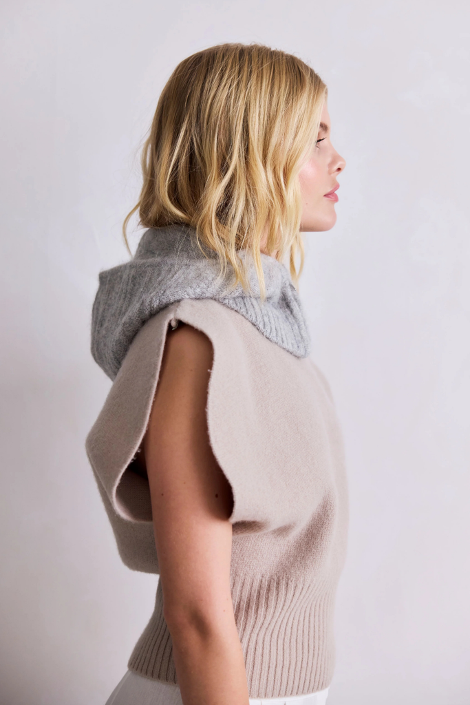 Arctic Fox Alpaca Balaclava with Zip in Blizzard Heather Grey at Parc Shop