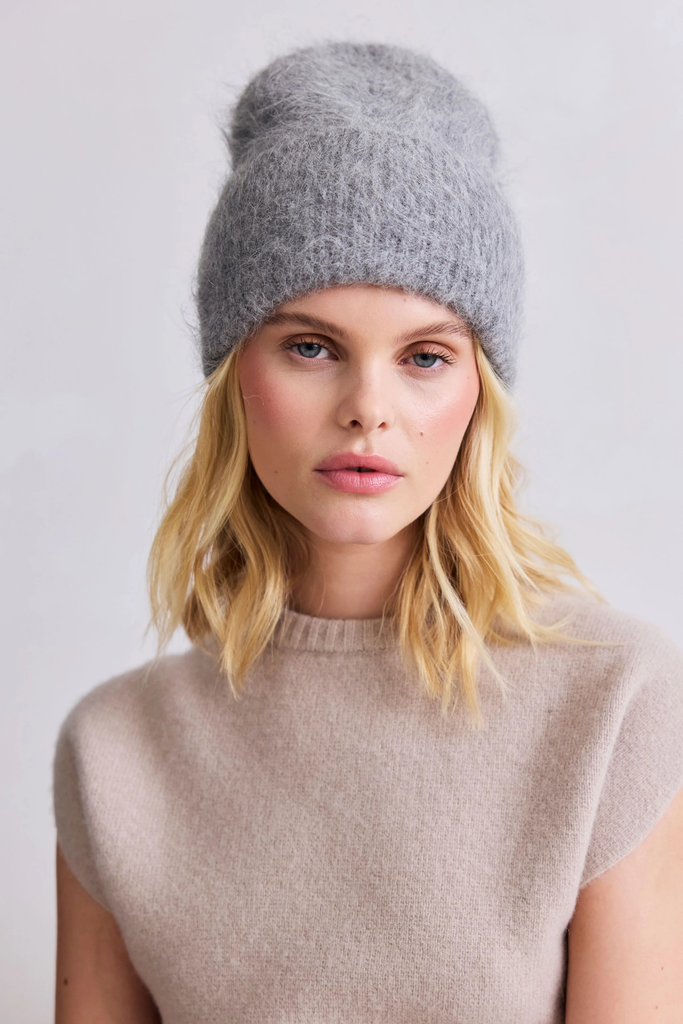 Arctic Fox Super Soft Alpaca Wool Beanie in Blizzard Grey at Parc Shop 