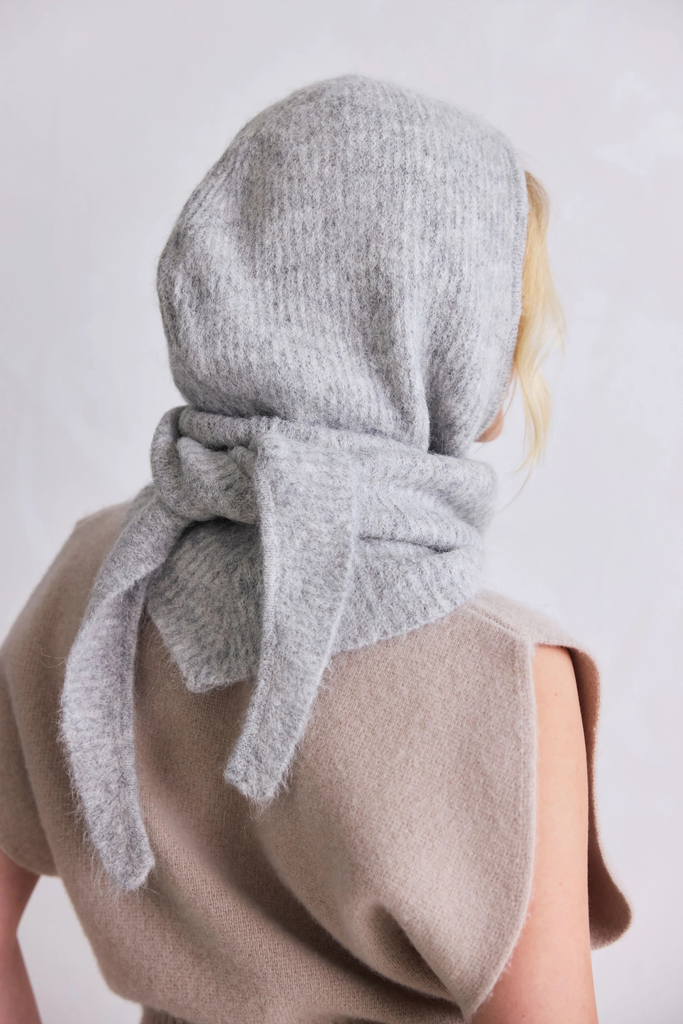Arctic Fox Alpaca Hooded Scarf in Blizzard Grey at Parc Shop | Minneapolis, MN