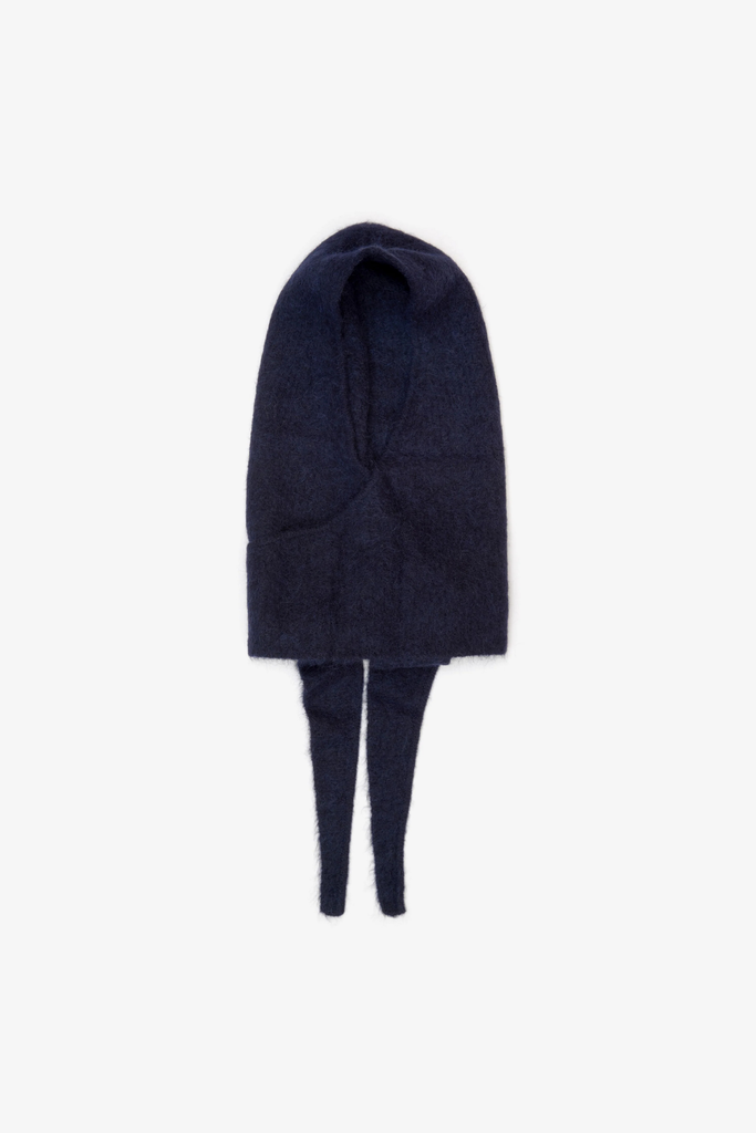 Arctic Fox Alpaca Hooded Scarf in Deep Sea Navy at Parc Shop | Minneapolis, MN