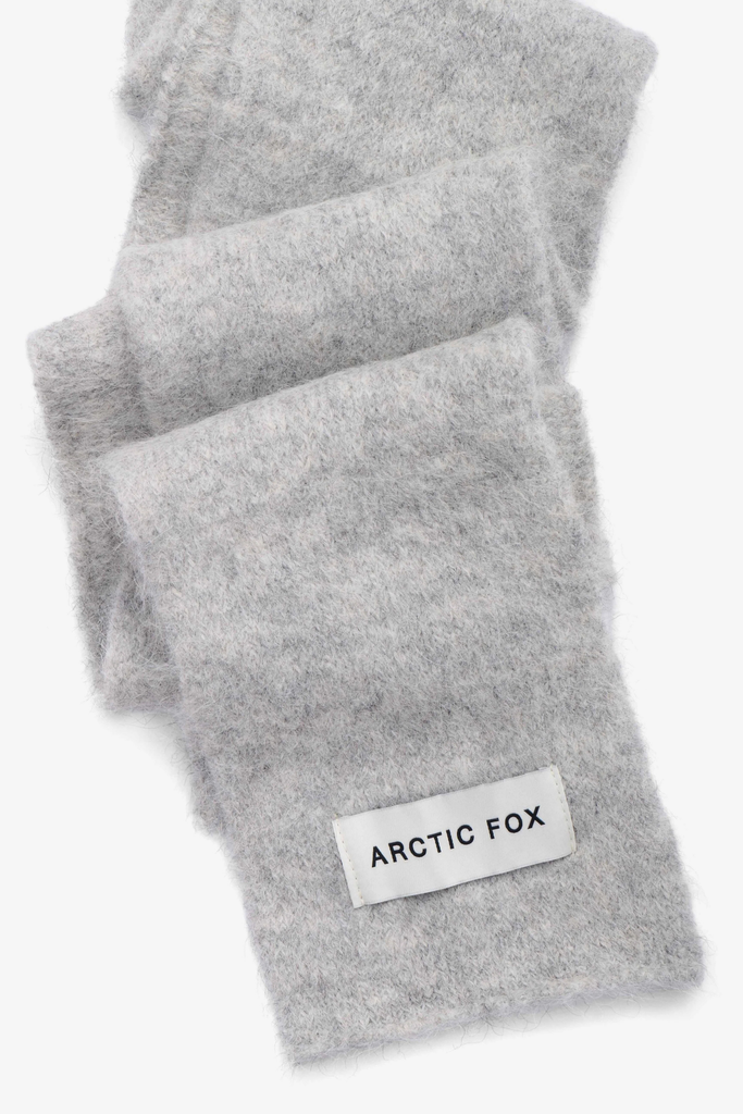 Arctic Fox Alpaca Skinny Scarf in Blizzard Grey at Parc Shop | Minneapolis, MN