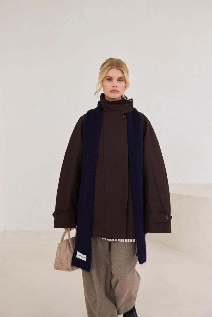 Arctic Fox Alpaca Skinny Scarf in Deep Sea Navy at Parc Shop |Minneapolis, MN 