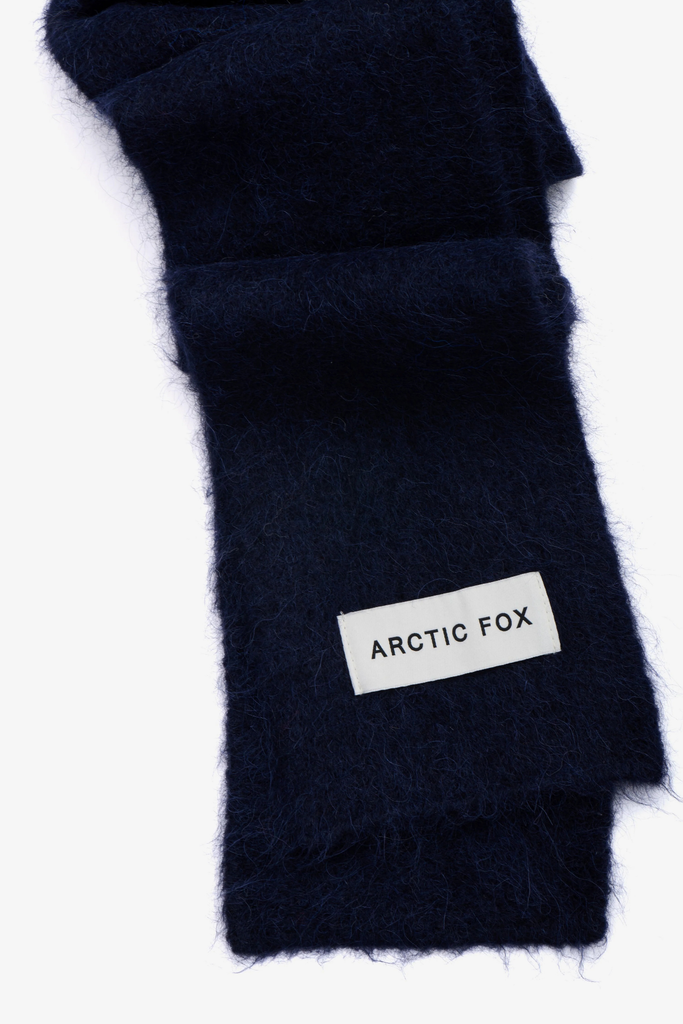 Arctic Fox Alpaca Skinny Scarf in Deep Sea Navy at Parc Shop |Minneapolis, MN 