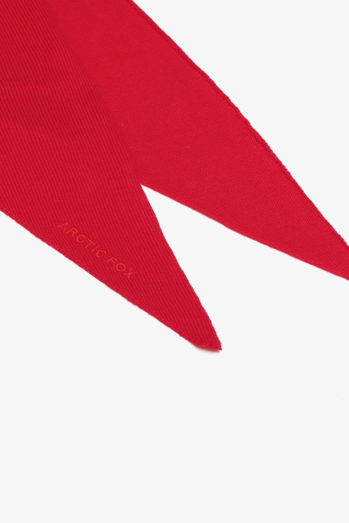 Arctic Fox Merino Wool Triangle Scarf in Flame Red at Parc Shop