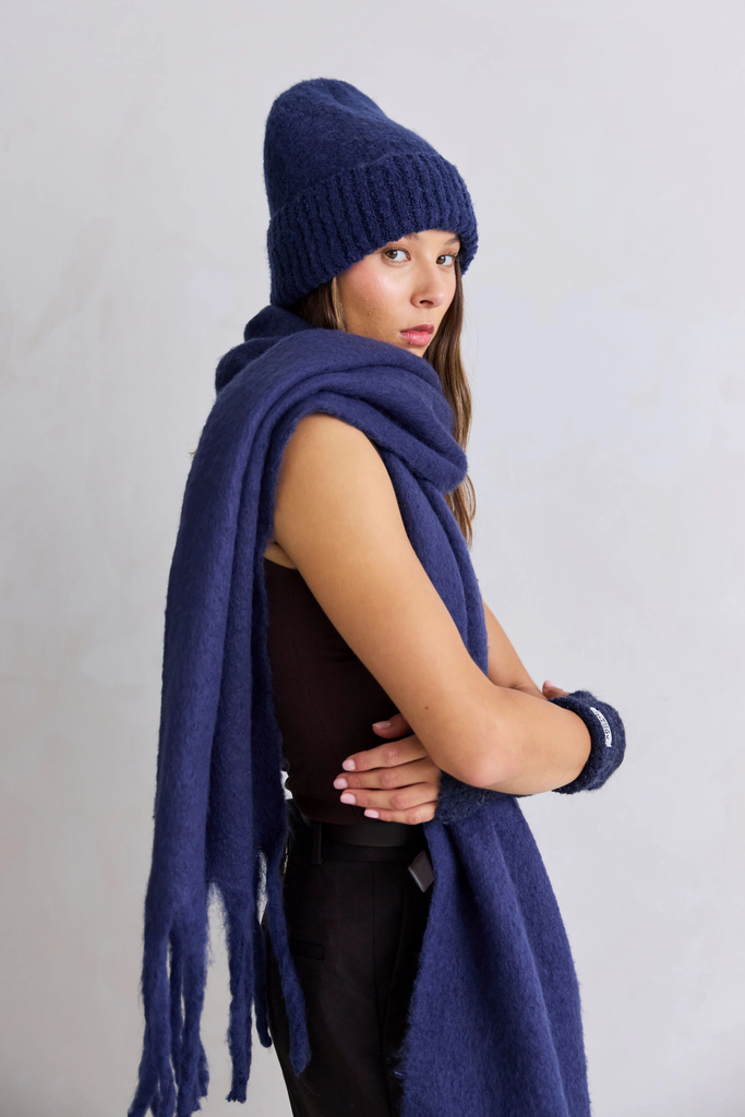Arctic Fox Reykjavik Sustainable Soft Cozy Beanie in Midnight Blue at Parc Shop