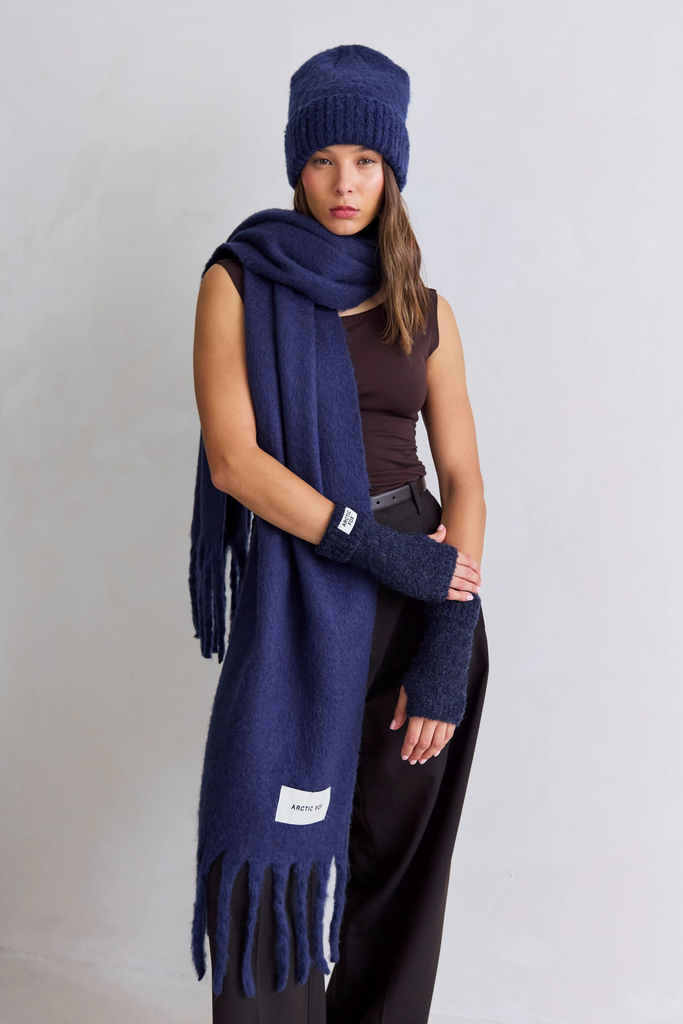 Arctic Fox Reykjavik Sustainable Soft Cozy Beanie in Midnight Blue at Parc Shop